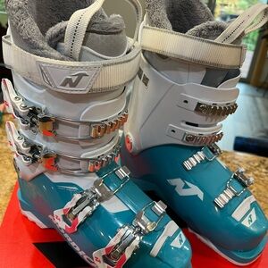Nordica Kids' Blue and White Ski Boots